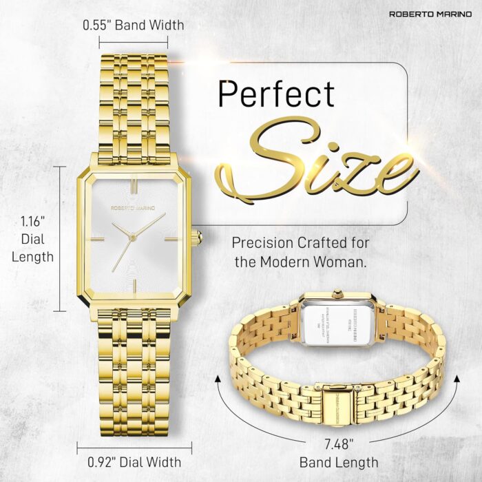 1746738749 rm1982 womens luxury watch rectangular gold – japanese quartz movement vintage stainless steel design silver dial elegant dress timepiece 3atm water resistant – reloj para mujer.jpg