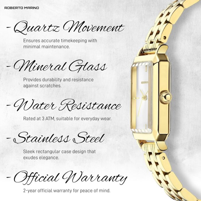 1746738751 rm1982 womens luxury watch rectangular gold – japanese quartz movement vintage stainless steel design silver dial elegant dress timepiece 3atm water resistant – reloj para mujer.jpg
