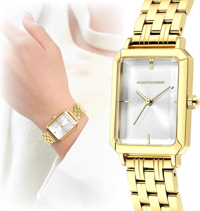 1746738756 rm1982 womens luxury watch rectangular gold – japanese quartz movement vintage stainless steel design silver dial elegant dress timepiece 3atm water resistant – reloj para mujer.jpg