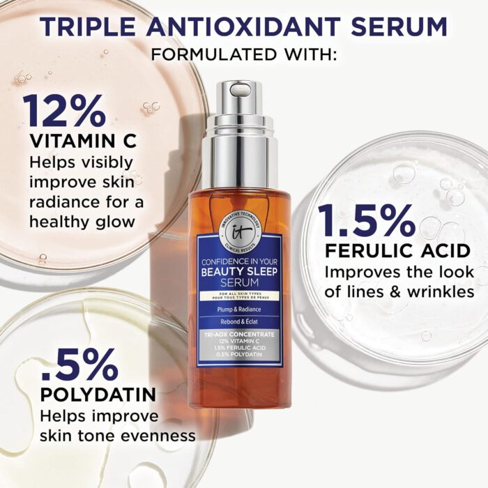 1746745969 it cosmetics confidence in your beauty sleep triple antioxidant brightening serum – 24hr hydration – anti aging – 12 vitamin c serum fragrance free – all skin types 1.0 fl. oz.jpg