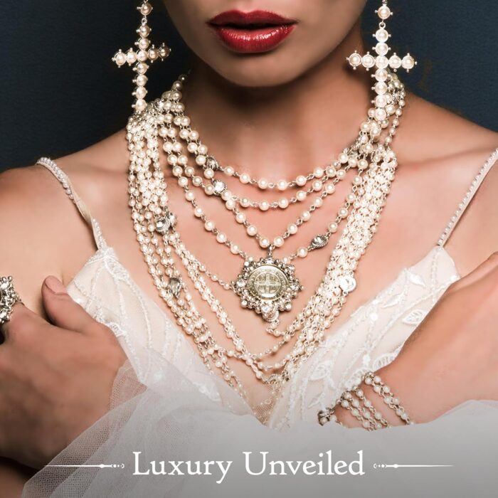 1746748711 virgins saints angels magdalena 6mm pearl crystal necklace for women multi strand layered luxury fashion statement jewelry.jpg
