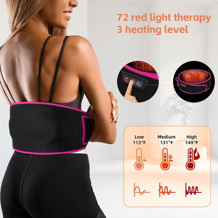 1746754134 shine well back massager belt for deep tissue pain relief red light therapy massage belt with 3 heat levels and vibrating lower back massager fsa eligiblebattery powered.jpg