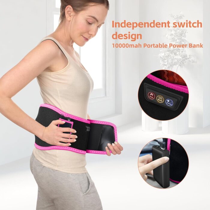 1746754137 shine well back massager belt for deep tissue pain relief red light therapy massage belt with 3 heat levels and vibrating lower back massager fsa eligiblebattery powered.jpg