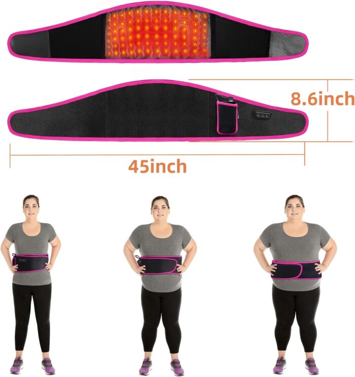 1746754141 shine well back massager belt for deep tissue pain relief red light therapy massage belt with 3 heat levels and vibrating lower back massager fsa eligiblebattery powered.jpg