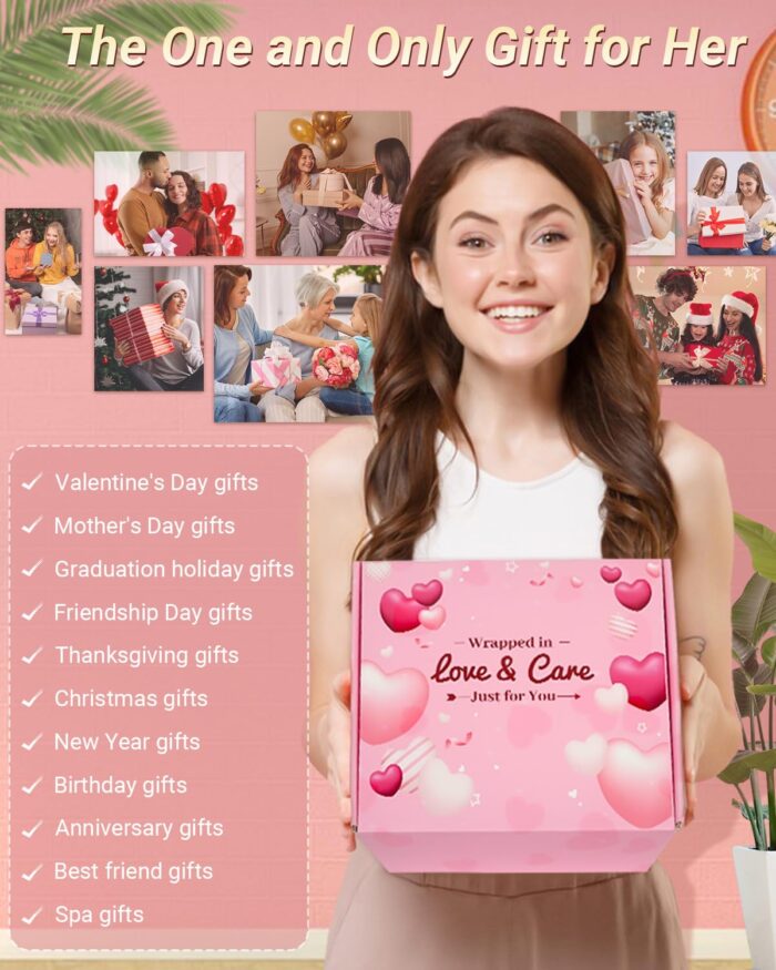 1746754941 get well soon gift basketshappy birthday gifts for women self care spa gift basket for mom self care gifts for women her best friend sister wife girlfriend and valentines day pink.jpg