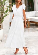 1746755528 prettygarden womens maxi dresses 2025 summer trendy cap short sleeve button v neck casual flowy pleated long dress.jpg