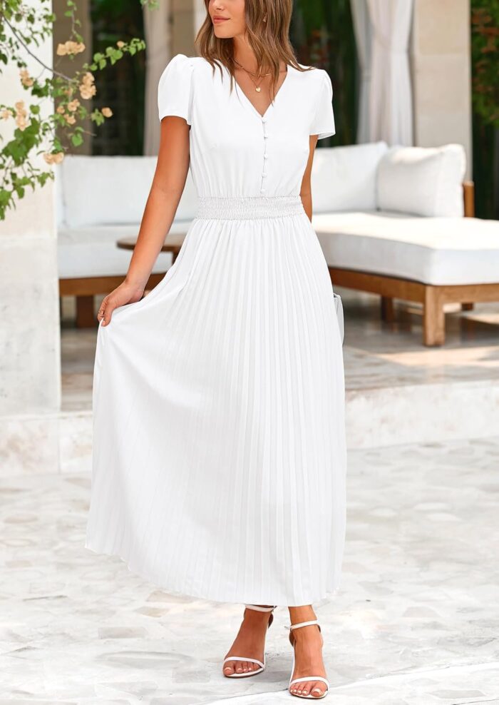 1746755531 prettygarden womens maxi dresses 2025 summer trendy cap short sleeve button v neck casual flowy pleated long dress.jpg