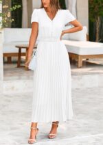 1746755533 prettygarden womens maxi dresses 2025 summer trendy cap short sleeve button v neck casual flowy pleated long dress.jpg