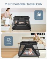 1746756112 liliangema 2 in 1 travel crib portable crib with backpack lightweight baby travel playpen foldable play yard with thick mattress for babies toddlers baby travel essential.jpg