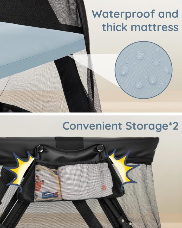 1746756116 liliangema 2 in 1 travel crib portable crib with backpack lightweight baby travel playpen foldable play yard with thick mattress for babies toddlers baby travel essential.jpg