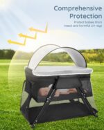 1746756120 liliangema 2 in 1 travel crib portable crib with backpack lightweight baby travel playpen foldable play yard with thick mattress for babies toddlers baby travel essential.jpg
