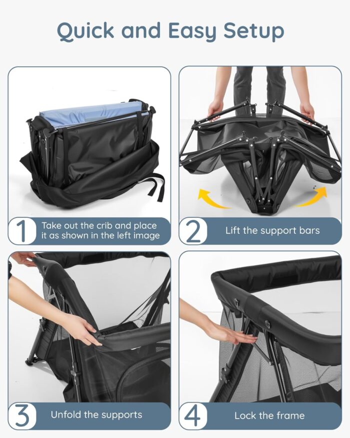 1746756122 liliangema 2 in 1 travel crib portable crib with backpack lightweight baby travel playpen foldable play yard with thick mattress for babies toddlers baby travel essential.jpg