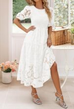 1746760131 zesica womens 2025 summer short puff sleeve crewneck smocked floral lace flowy a line tiered maxi dresses.jpg