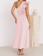 1746763885 zesica womens 2025 summer one shoulder ruffle dress sleeveless empire waist boho flowy maxi dresses.jpg