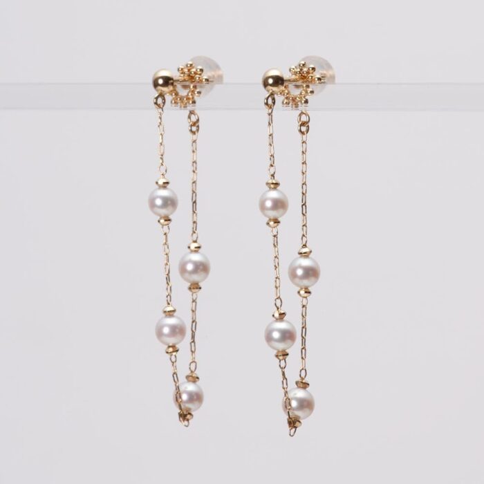 1746768817 japanese 3.5mm akoya cultured pearl drop earrings for women with 18k yellow gold elegant design excellent gift pearl earrings.jpg