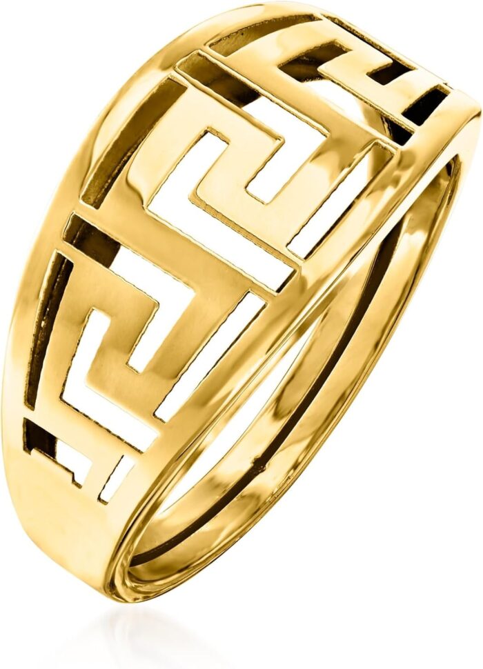 1746773839 ross simons italian 14kt yellow gold greek key ring. size 8.jpg
