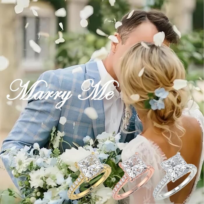 1746776627 2ct princess cut moissanite 4 prong solitaire engagement ring for women solid 10k14k18k white yellow rose gold promise wedding rings gift for her d color vvs1 clarity.jpg