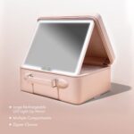 1746776766 vanity planet travel makeup bag baia nude hard shell storage organizer with large led lighted mirror store organize travel beauty cosmetics toiletry essentials customized compartments.jpg