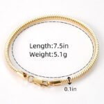 1746779719 18k gold bracelet womens solid light luxury jewelry mesh snake chain bracelet suitable for giving women christmas birthday valentines day gifts.jpg