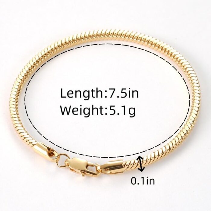 1746779719 18k gold bracelet womens solid light luxury jewelry mesh snake chain bracelet suitable for giving women christmas birthday valentines day gifts.jpg