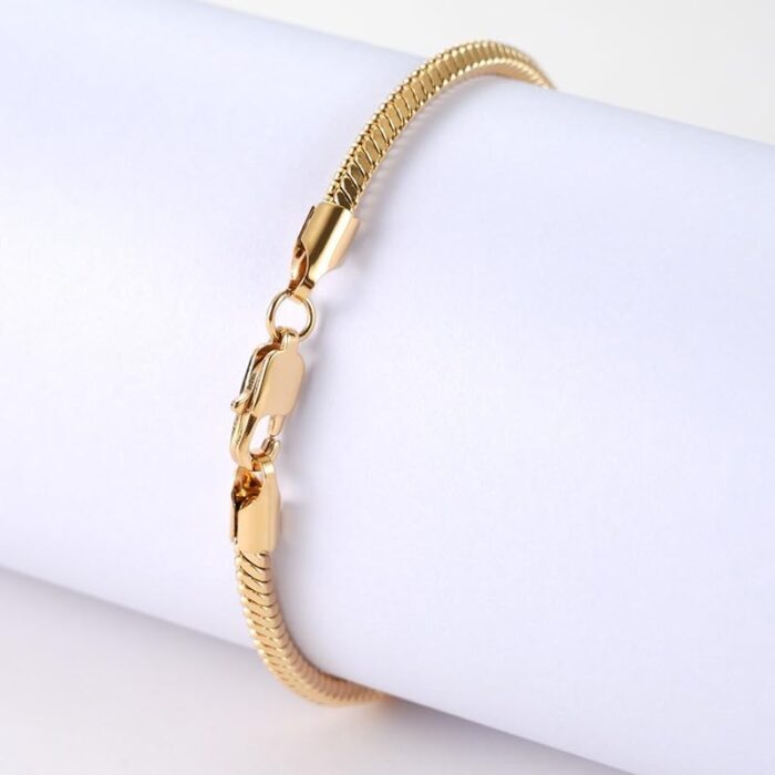 1746779722 18k gold bracelet womens solid light luxury jewelry mesh snake chain bracelet suitable for giving women christmas birthday valentines day gifts.jpg