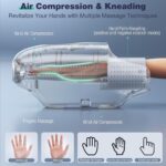 1746782955 mothers day gifts for mom， hand massager with heat and compression 3d machine for hand and finger relief 6 levels pressure point therapy for wrist palm kneading gifts for women white.jpg