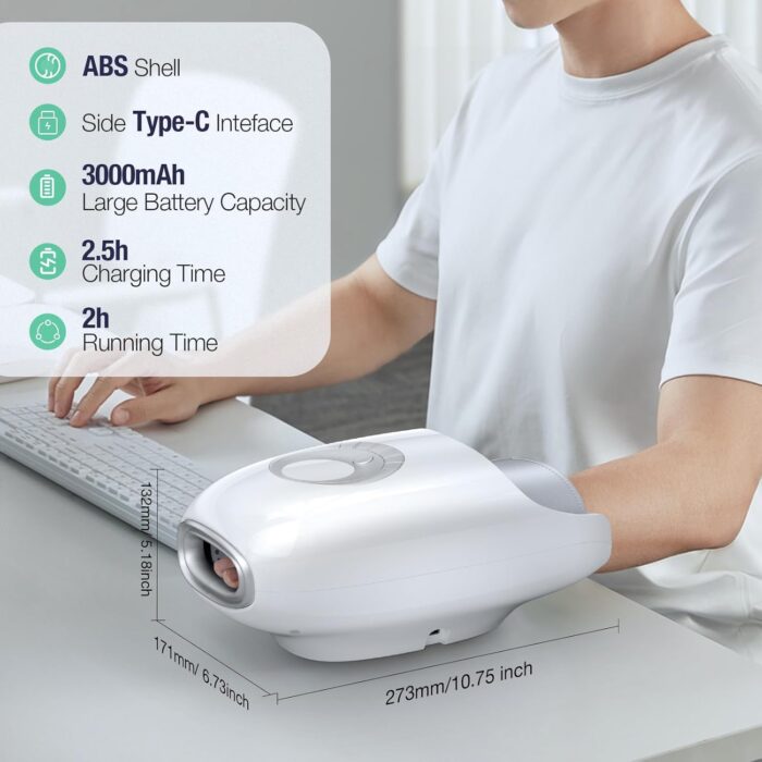 1746782962 mothers day gifts for mom， hand massager with heat and compression 3d machine for hand and finger relief 6 levels pressure point therapy for wrist palm kneading gifts for women white.jpg