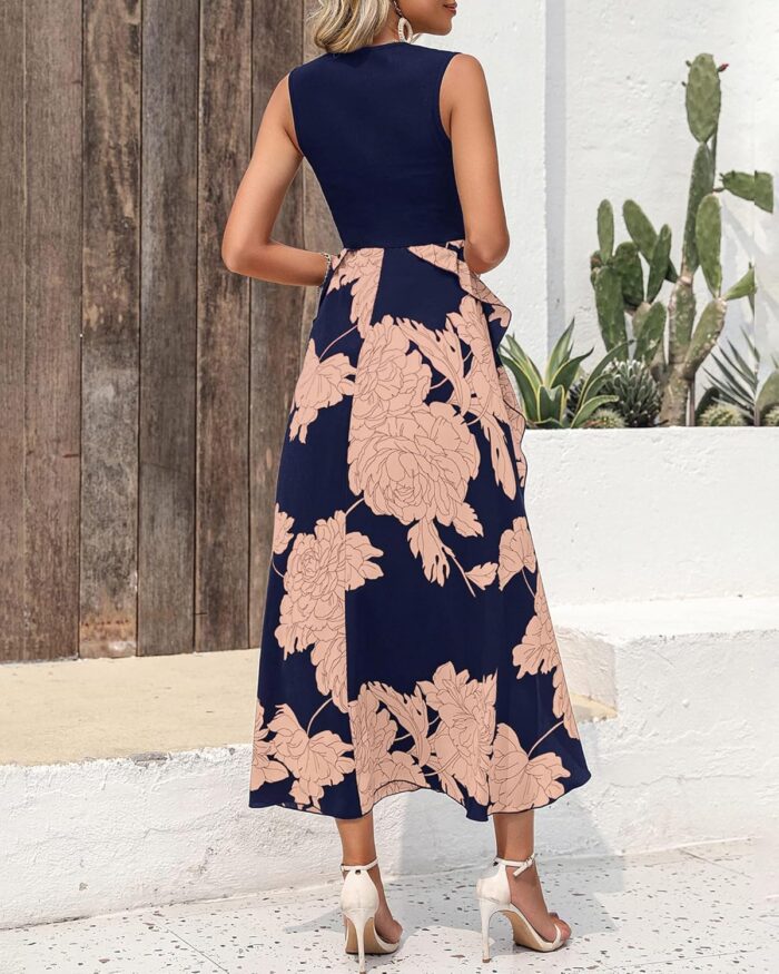 1746784521 btfbm women casual sleeveless summer dresses 2025 spring crewneck patchwork boho floral ruffle cocktail party midi dress.jpg