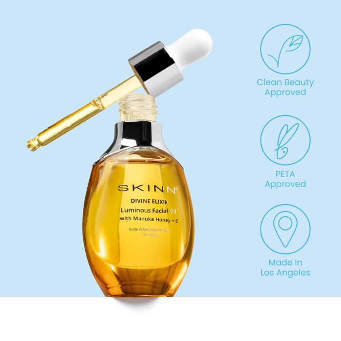 1746786460 skinn luminous facial oil face oil to visibly brighten firm and hydrate hydrating oil for anti aging and dry skin to reduce fine lines and wrinkles vitamin c and manuka honey.jpg