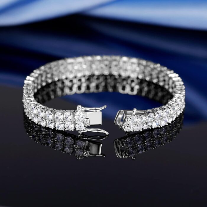 1746789020 moissanite bracelet luxurious and high end 18k white gold tennis bracelet fashionable accessory eternal diamond gift for women.jpg