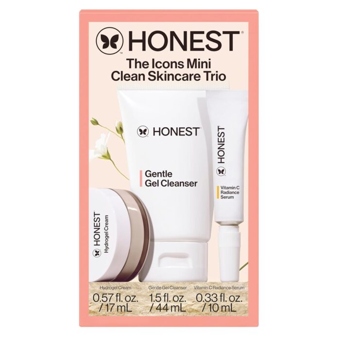1746793835 honest beauty the icons skincare trio travel kit mini hydrogel cream gentle gel cleanser vitamin c radiance serum gentle for sensitive skin vegan.jpg