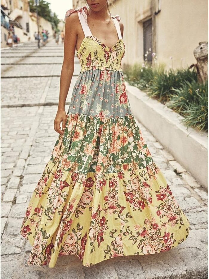 1746795515 women floral maxi dress sleeveless tie shoulder bohemian flowy smocked dresses casual summer sundress with pockets.jpg