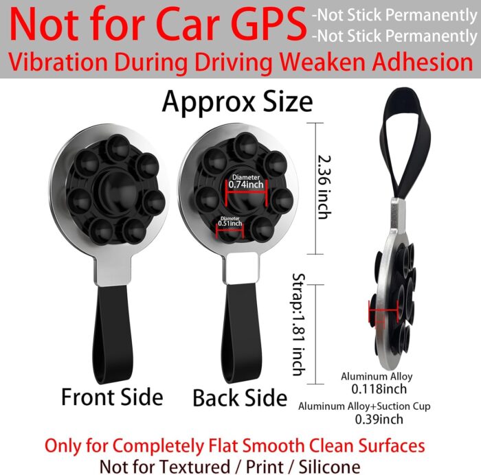 1746796844 silicone double sided universal phone holder suction octo cup buddy sticky grip cellphone case mount compatible with iphone aluminum alloy stand for selfie video tiktok gym shower kitchen.jpg