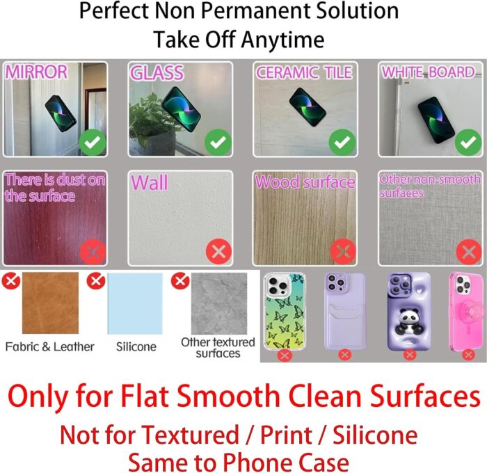 1746796852 silicone double sided universal phone holder suction octo cup buddy sticky grip cellphone case mount compatible with iphone aluminum alloy stand for selfie video tiktok gym shower kitchen.jpg