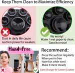 1746796855 silicone double sided universal phone holder suction octo cup buddy sticky grip cellphone case mount compatible with iphone aluminum alloy stand for selfie video tiktok gym shower kitchen.jpg