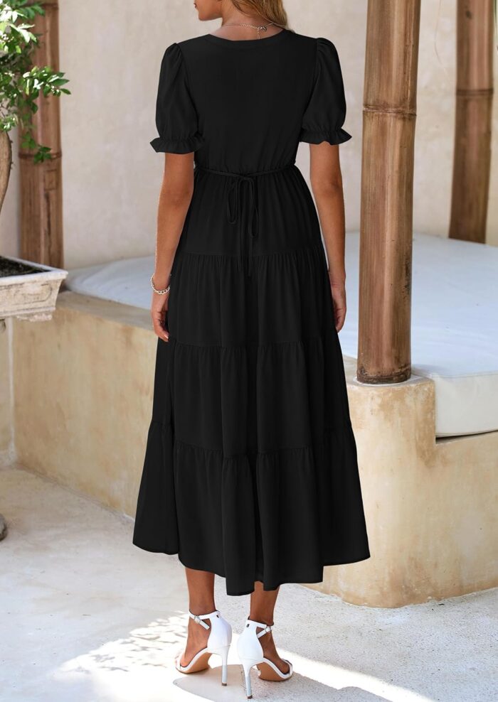 1746799172 prettygarden womens summer casual short sleeve v neck midi dresses 2025 spring a line tiered wedding guest dress.jpg