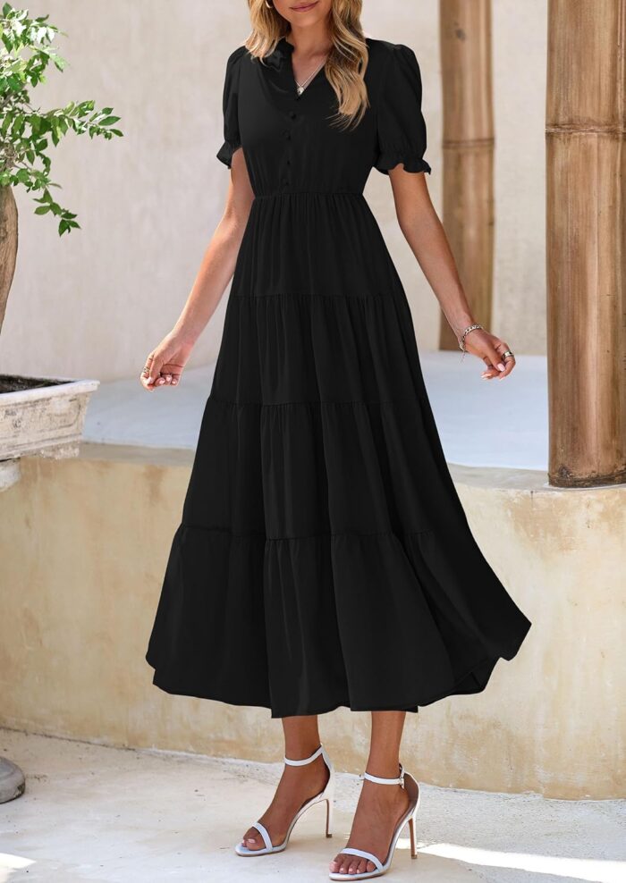 1746799183 prettygarden womens summer casual short sleeve v neck midi dresses 2025 spring a line tiered wedding guest dress.jpg