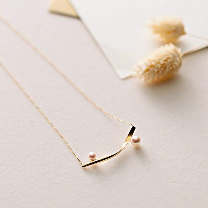 1746803746 japanese 4.5 6.0mm akoya cultured pearl pendant necklace for women with 18k yellow gold stylish design excellent gift pearl necklace.jpg