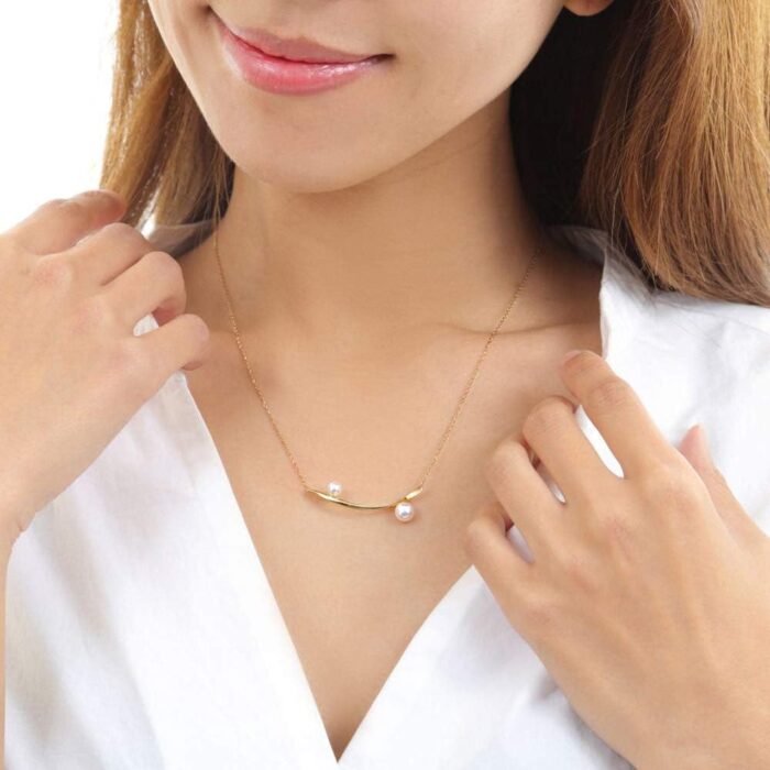 1746803753 japanese 4.5 6.0mm akoya cultured pearl pendant necklace for women with 18k yellow gold stylish design excellent gift pearl necklace.jpg
