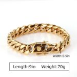 1746807499 mens 18k gold bracelet with dragon head buckle cuban chain womens solid mesh bracelet high end gift for birthdays christmas thanksgiving.jpg