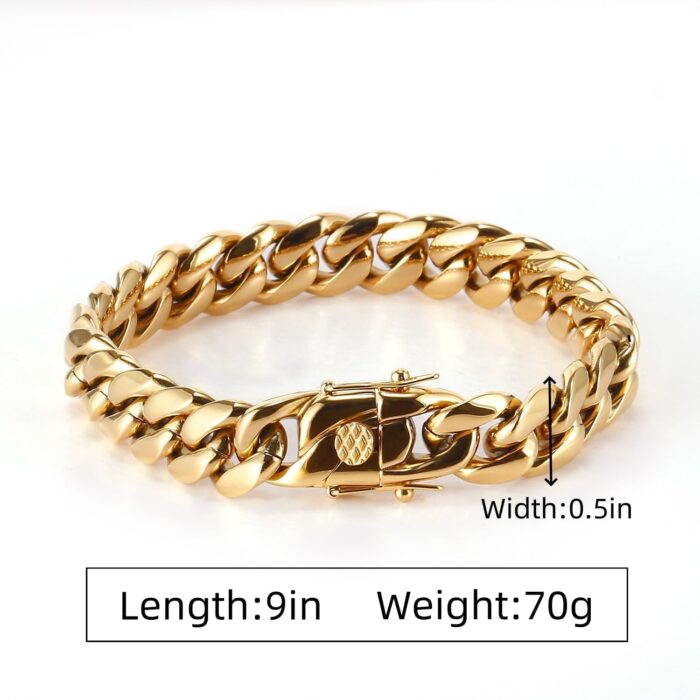 1746807499 mens 18k gold bracelet with dragon head buckle cuban chain womens solid mesh bracelet high end gift for birthdays christmas thanksgiving.jpg
