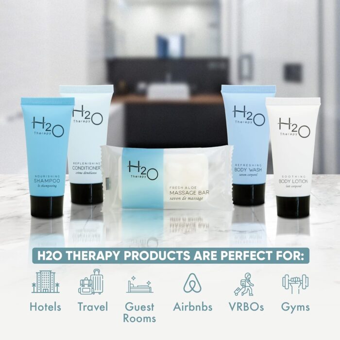 1746807739 h2o therapy hotel soaps toiletries bulk set 1 shoppe amenities kit 0.85oz shampoo conditioner body wash lotion 1oz bar soap travel size 300 pieces.jpg