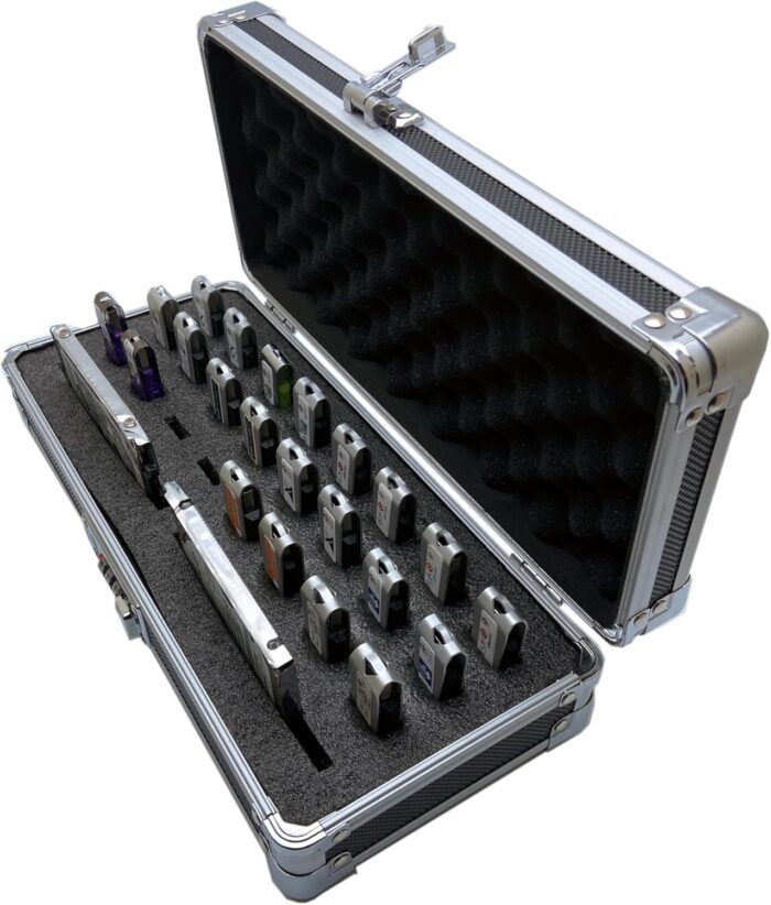 1746807868 flash usb thumb drive holder storage organizer case antistatic and shockproof aluminum medium holds 24 usb 2 hdd slots.jpg