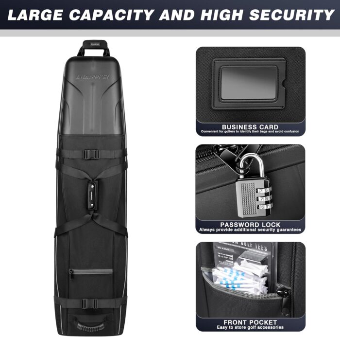 1746820782 champkey premium golf travel bags for airlines with password lock hard case top golf travel bag with premium oxford fabric and oversized wheels.jpg
