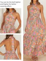 1746824338 zesica womens 2025 summer crossover halter neck sleeveless plaid cut out backless flowy a line maxi dress.jpg