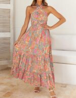 1746824341 zesica womens 2025 summer crossover halter neck sleeveless plaid cut out backless flowy a line maxi dress.jpg