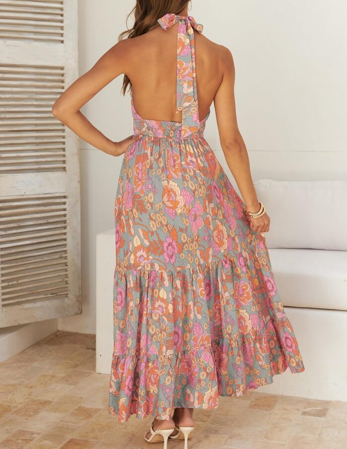 1746824343 zesica womens 2025 summer crossover halter neck sleeveless plaid cut out backless flowy a line maxi dress.jpg