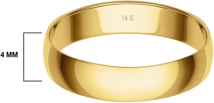 1746825929 womens 10k or 14k rose white or yellow gold 4mm petite classic plain wedding band by brilliant expressions.jpg