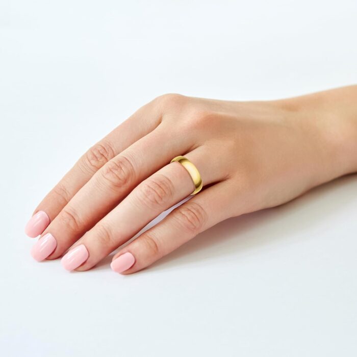 1746825931 womens 10k or 14k rose white or yellow gold 4mm petite classic plain wedding band by brilliant expressions.jpg