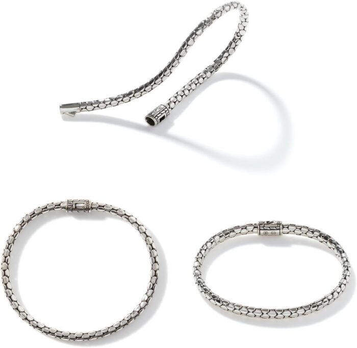 1746826625 john hardy dot collection womens bracelet 4.5mm 925 sterling silver luxury womens wrist bracelet with pusher clasp.jpg